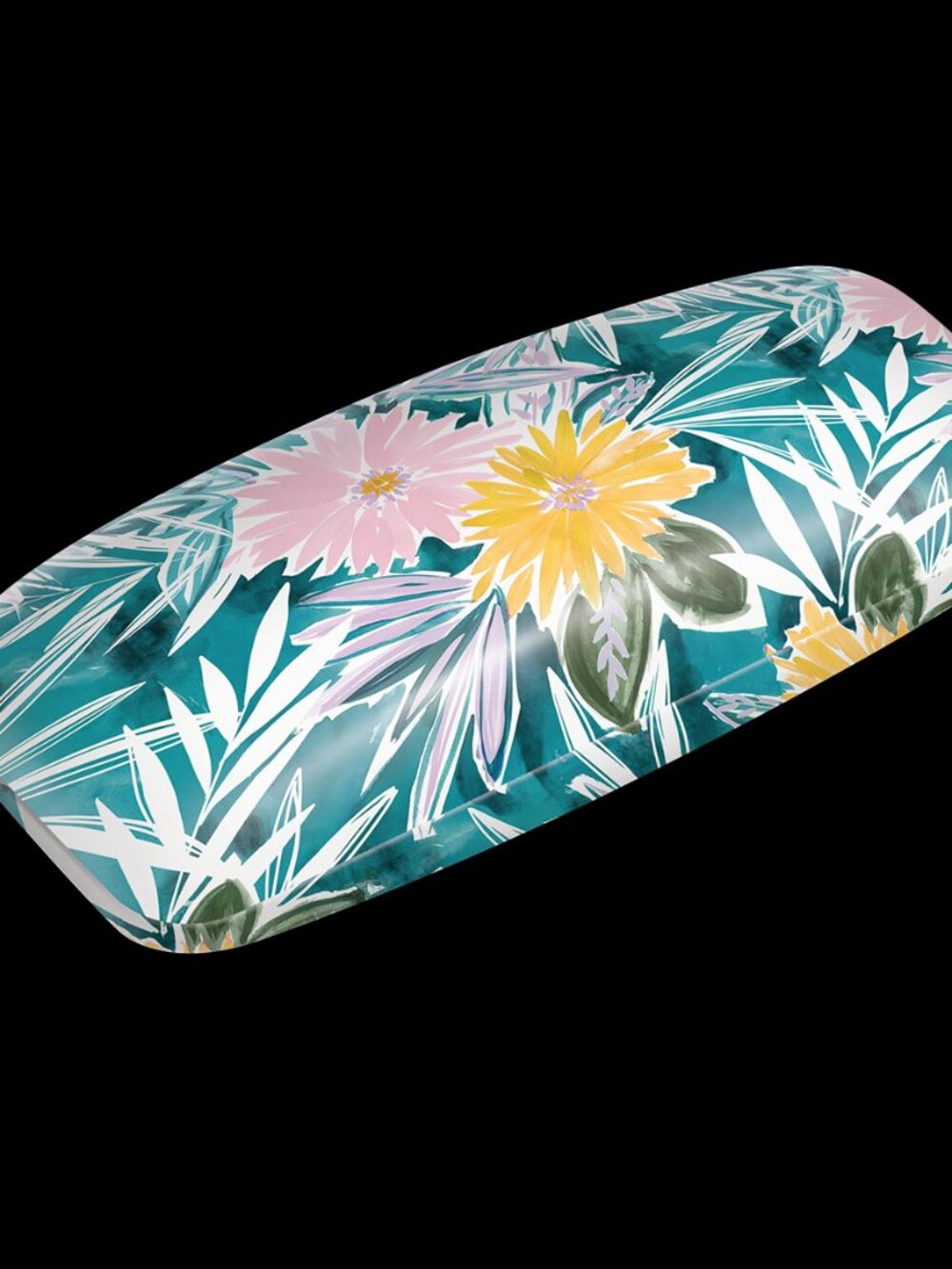 Hard Shell Eyewear Case | Teal Floral